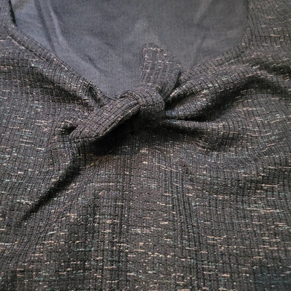 Unique Vintage V-Neck Bow Metallic Sweater -Size: 2x / 18 - Picture 3 of 8
